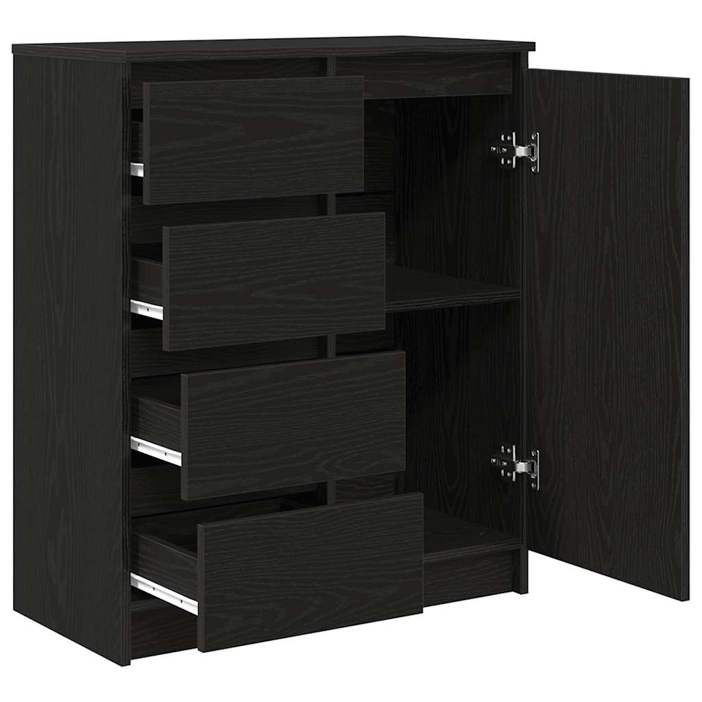 vidaXL Bufetă cu sertare Stejar negru 71x35x84 cm Lemn prelucrat