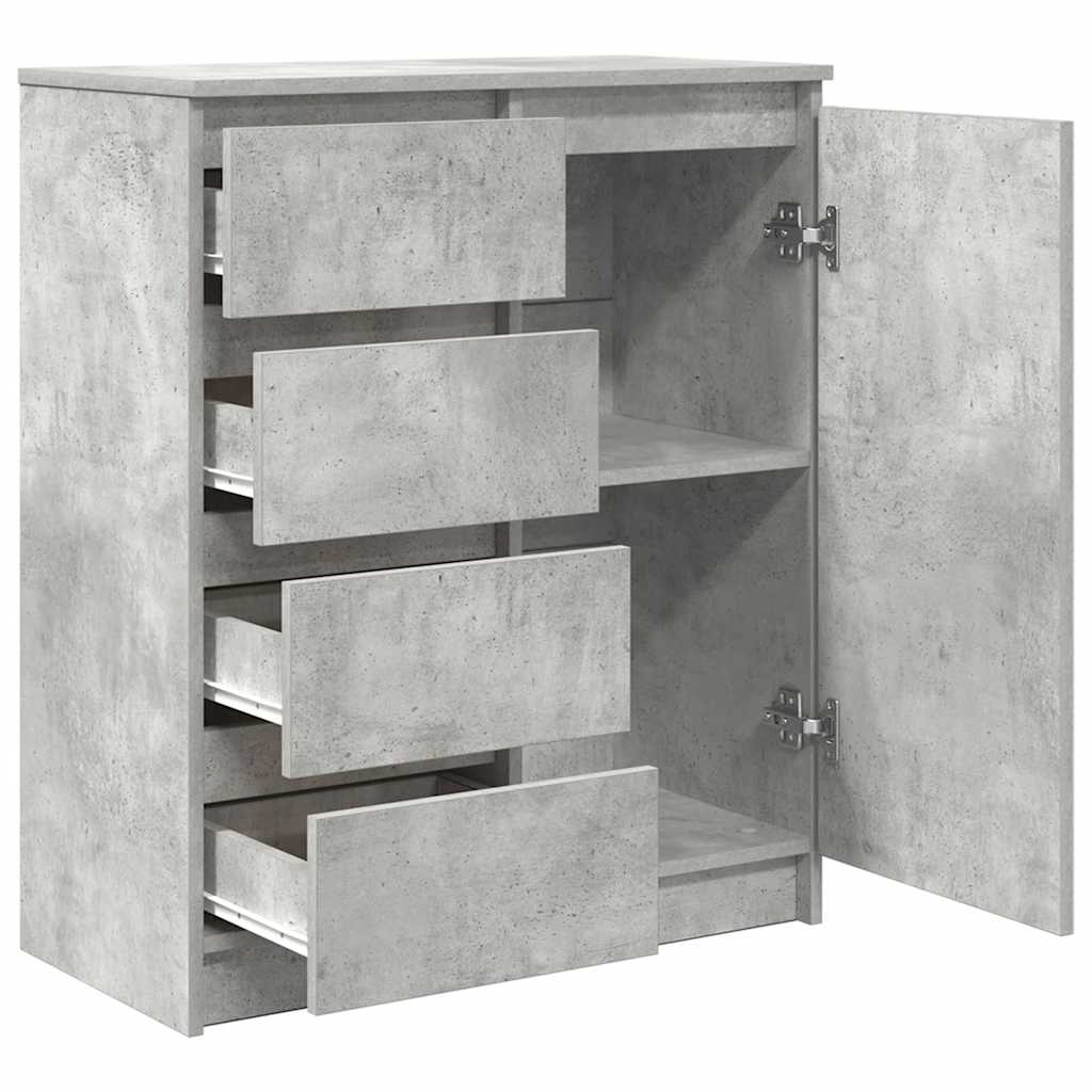 vidaXL Bufetă cu sertare Gri beton 71x35x84 cm Lemn prelucrat
