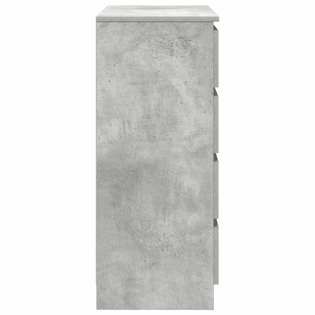 vidaXL Bufetă cu sertare Gri beton 71x35x84 cm Lemn prelucrat