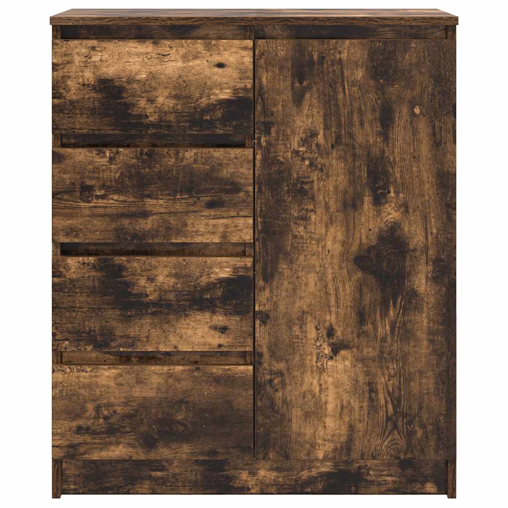 vidaXL Bufetă cu sertare Stejar afumat 71x35x84 cm Lemn prelucrat