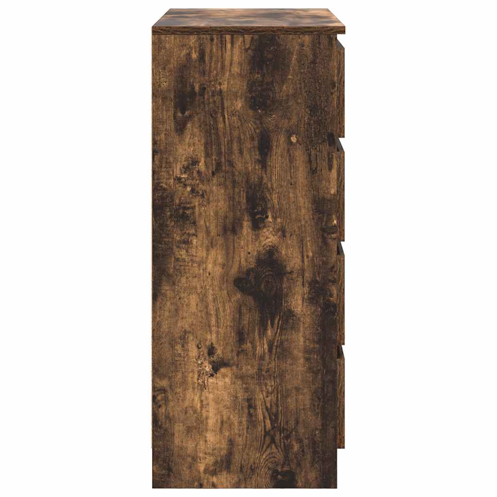 vidaXL Bufetă cu sertare Stejar afumat 71x35x84 cm Lemn prelucrat