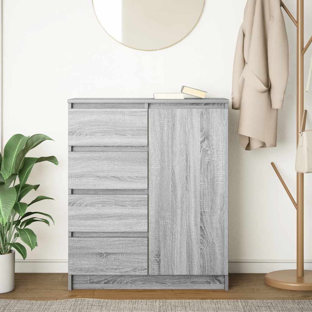 vidaXL Bufetă cu sertare Gri Sonoma 71x35x84 cm Lemn prelucrat