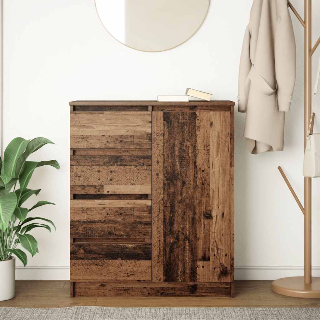 vidaXL Bufetă cu sertare Lemn vechi 71x35x84 cm Lemn prelucrat