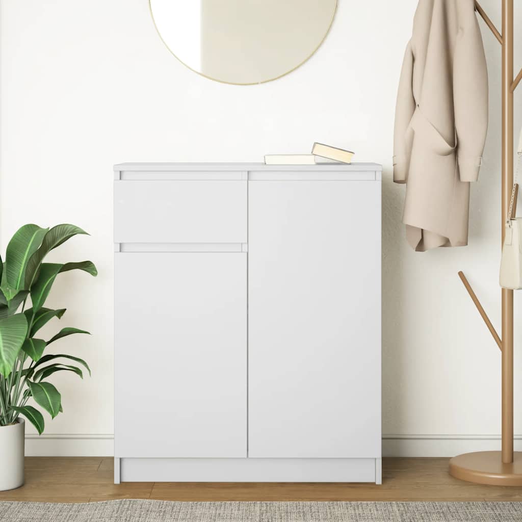 vidaXL Bufetă cu sertar alb 71x35x84 cm din lemn prelucrat vidaXL Bufetă cu sertar alb 71x35x84 cm din lemn prelucrat