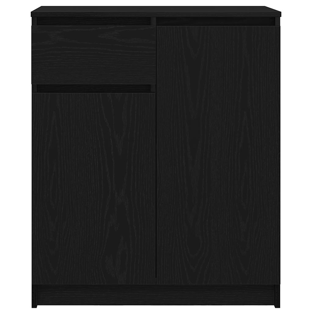 vidaXL Bufetă cu sertar Stejar negru 71x35x84 cm Lemn prelucrat
