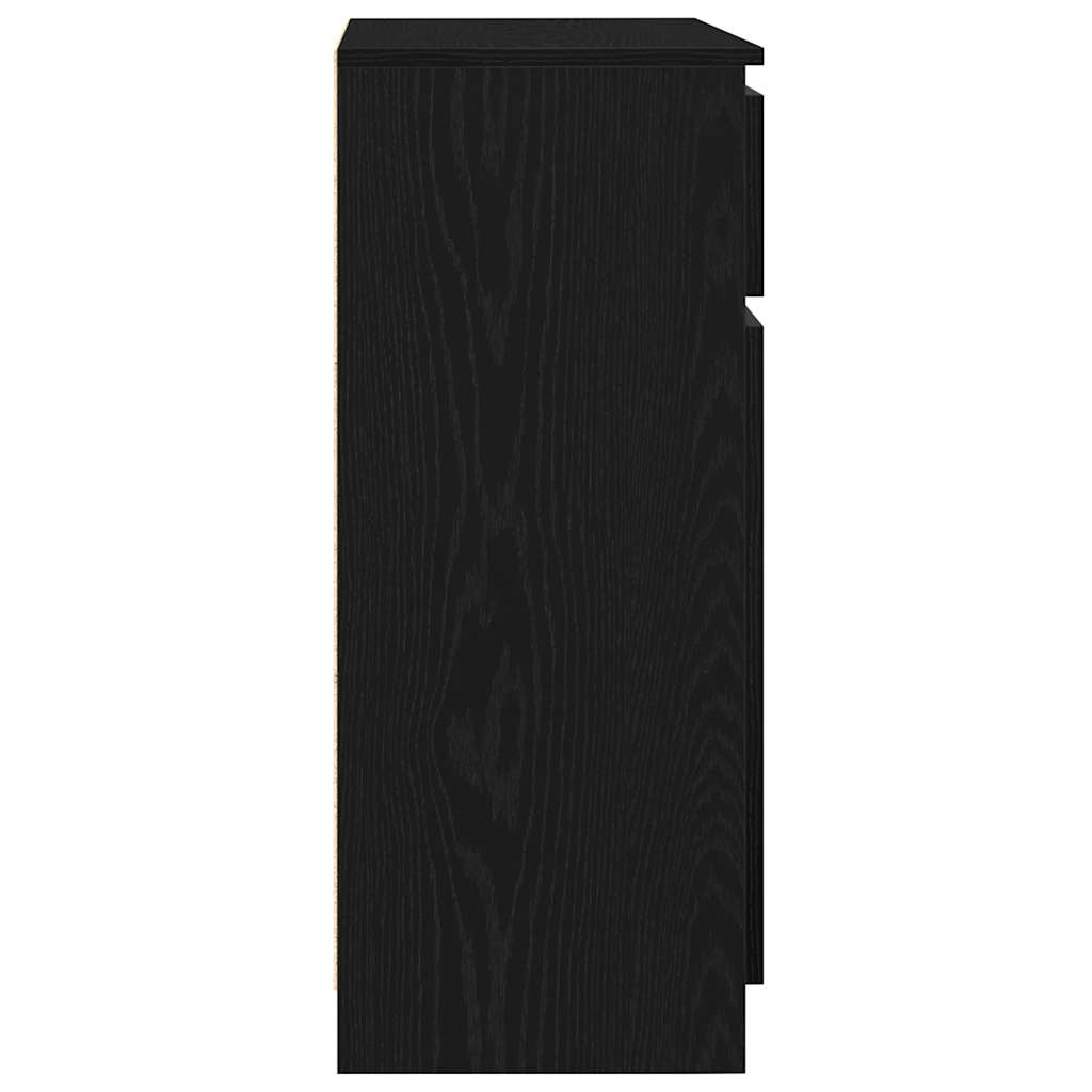 vidaXL Bufetă cu sertar Stejar negru 71x35x84 cm Lemn prelucrat