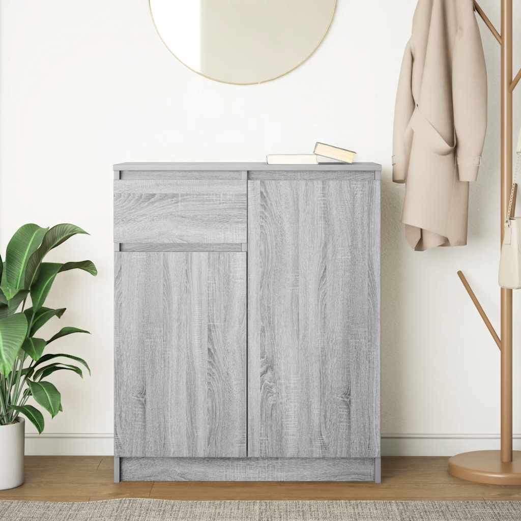 vidaXL Bufetă cu sertar Gri Sonoma 71x35x84 cm Lemn prelucrat vidaXL Bufetă cu sertar Gri Sonoma 71x35x84 cm Lemn prelucrat