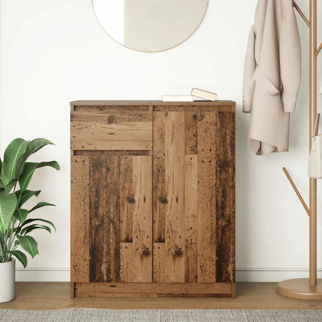 vidaXL Bufetă cu sertar Lemn vechi 71x35x84 cm Lemn prelucrat