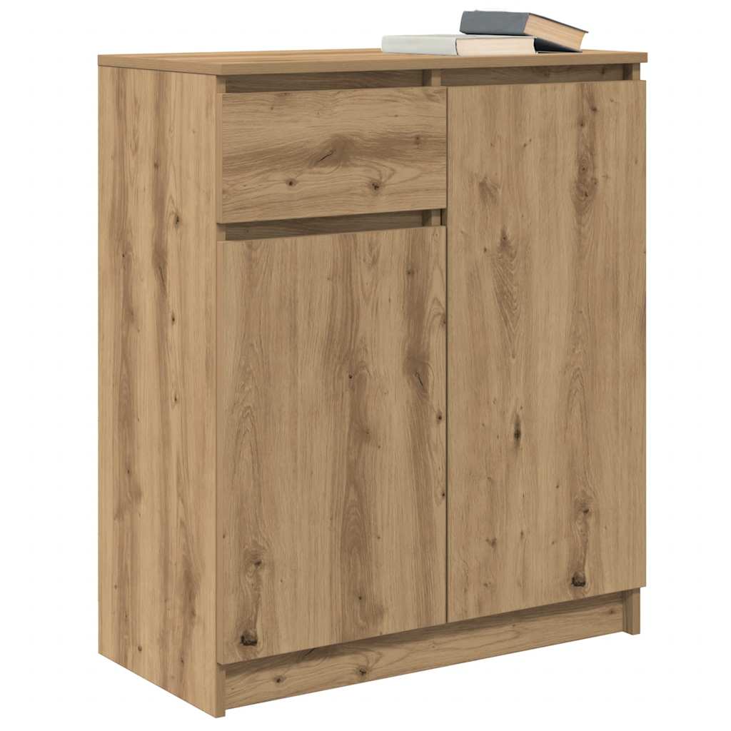 vidaXL Bufetă cu sertar Artisan Stejar 71x35x84 cm Lemn prelucrat vidaXL Bufetă cu sertar Artisan Stejar 71x35x84 cm Lemn prelucrat