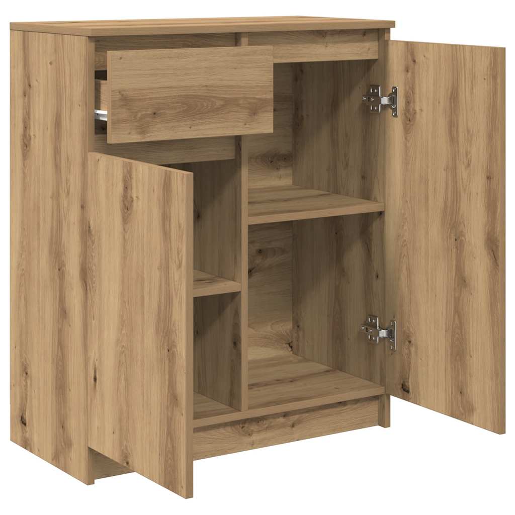 vidaXL Bufetă cu sertar Artisan Stejar 71x35x84 cm Lemn prelucrat vidaXL Bufetă cu sertar Artisan Stejar 71x35x84 cm Lemn prelucrat