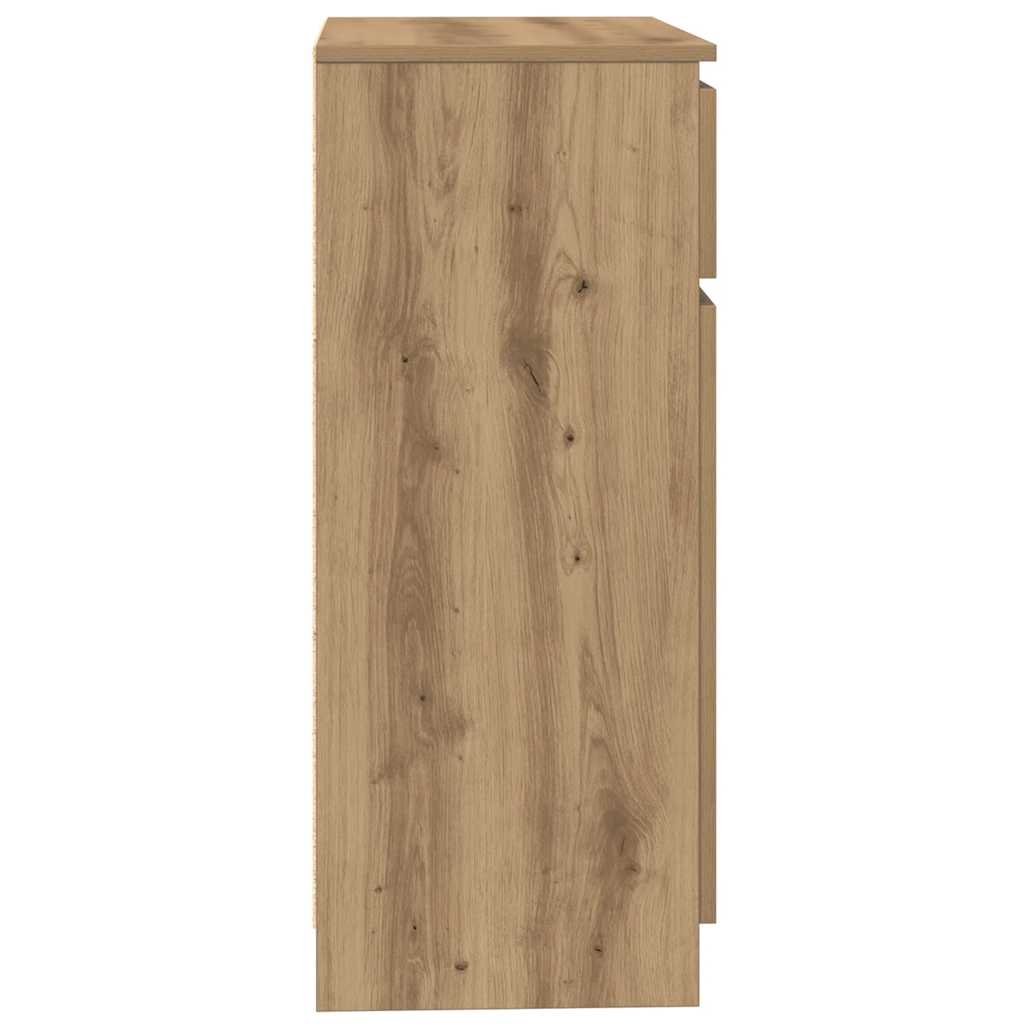 vidaXL Bufetă cu sertar Artisan Stejar 71x35x84 cm Lemn prelucrat vidaXL Bufetă cu sertar Artisan Stejar 71x35x84 cm Lemn prelucrat