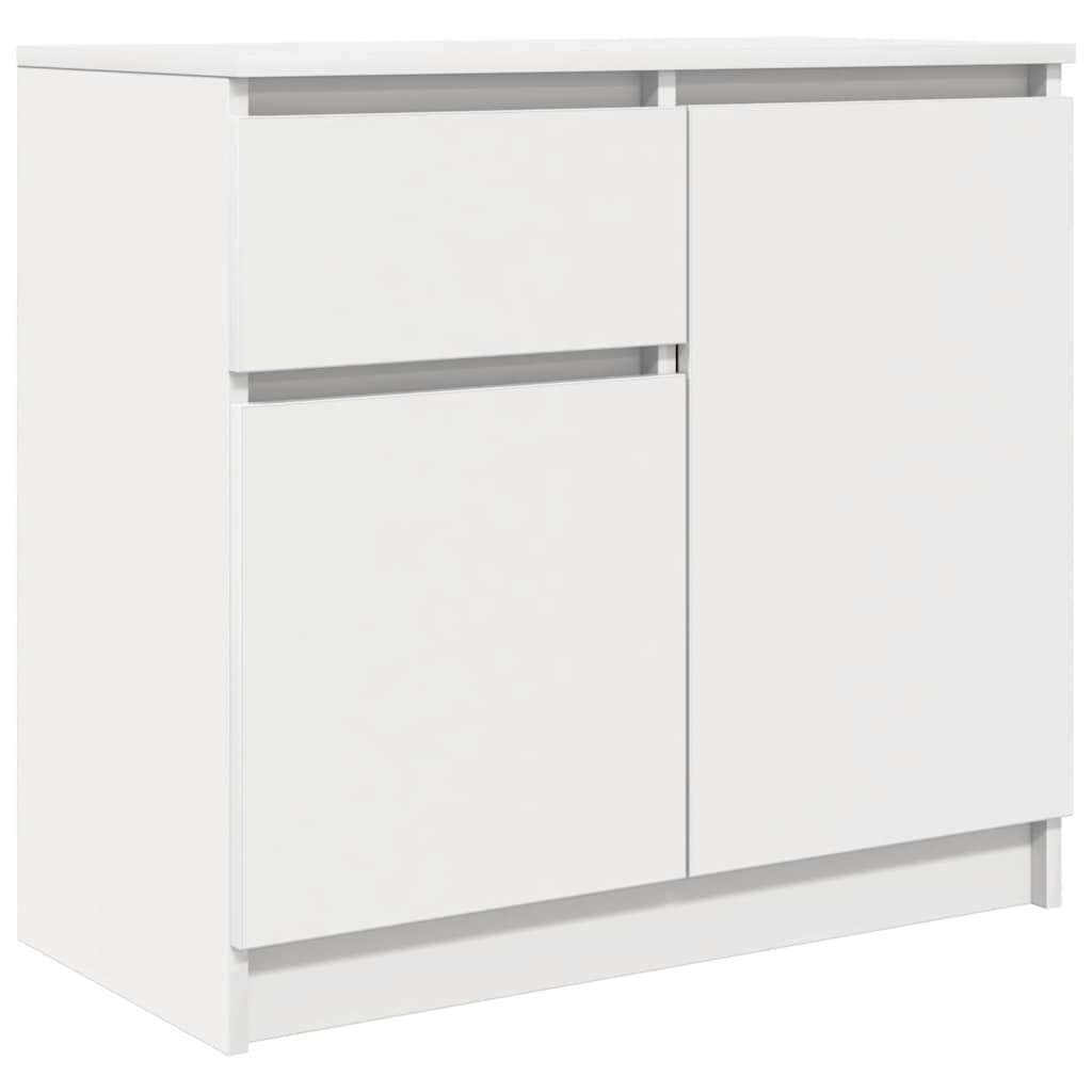 vidaXL Bufetă cu sertar alb 71x35x65 cm din lemn prelucrat vidaXL Bufetă cu sertar alb 71x35x65 cm din lemn prelucrat