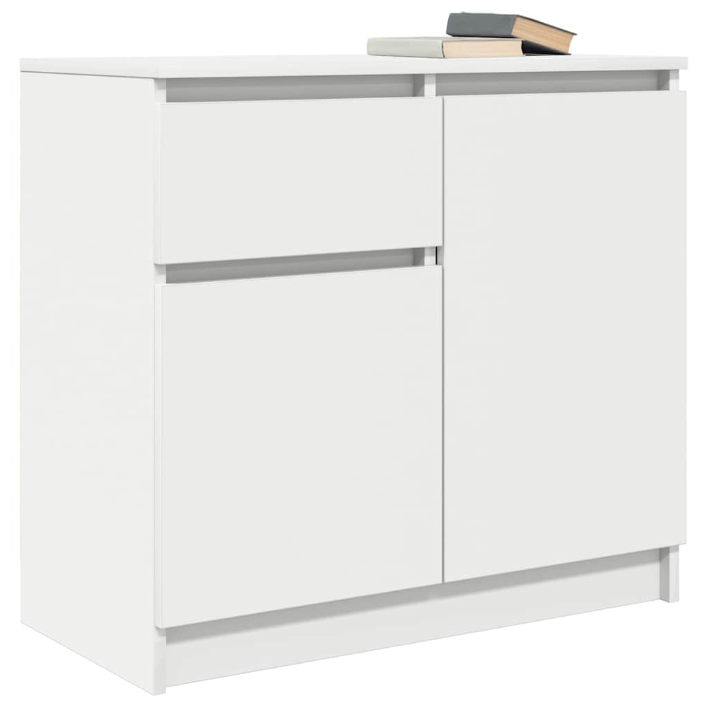 vidaXL Bufetă cu sertar alb 71x35x65 cm din lemn prelucrat vidaXL Bufetă cu sertar alb 71x35x65 cm din lemn prelucrat