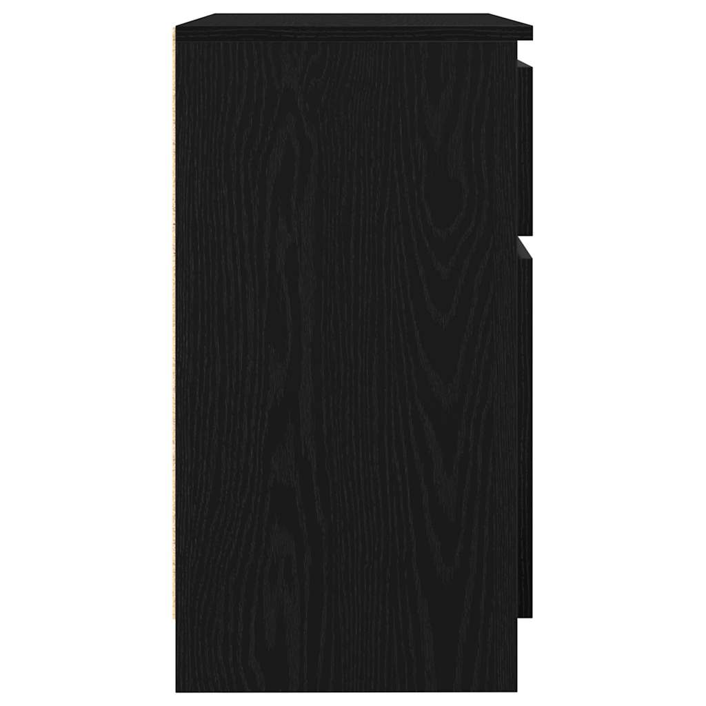 vidaXL Bufetă cu sertar Stejar negru 71x35x65 cm Lemn prelucrat