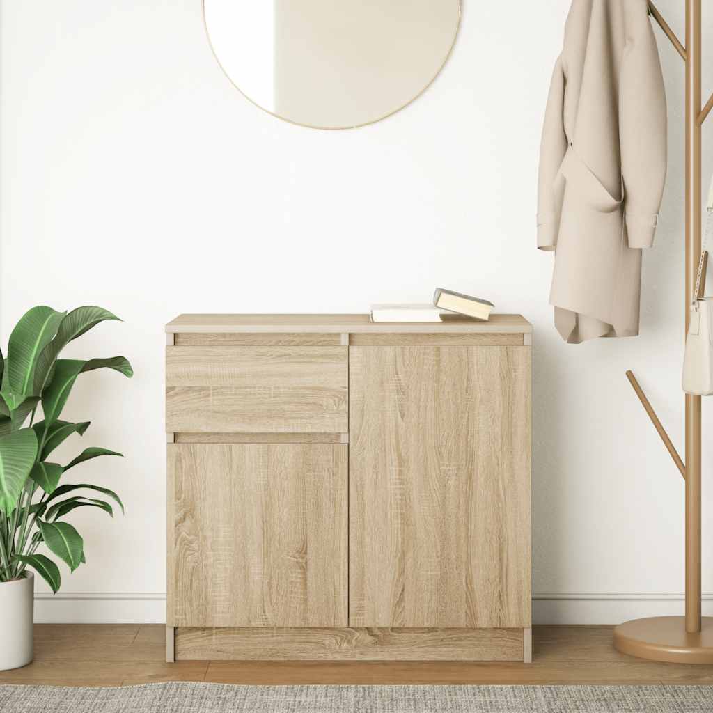 vidaXL Bufetă cu sertar Stejar Sonoma 71x35x65 cm Lemn prelucrat vidaXL Bufetă cu sertar Stejar Sonoma 71x35x65 cm Lemn prelucrat