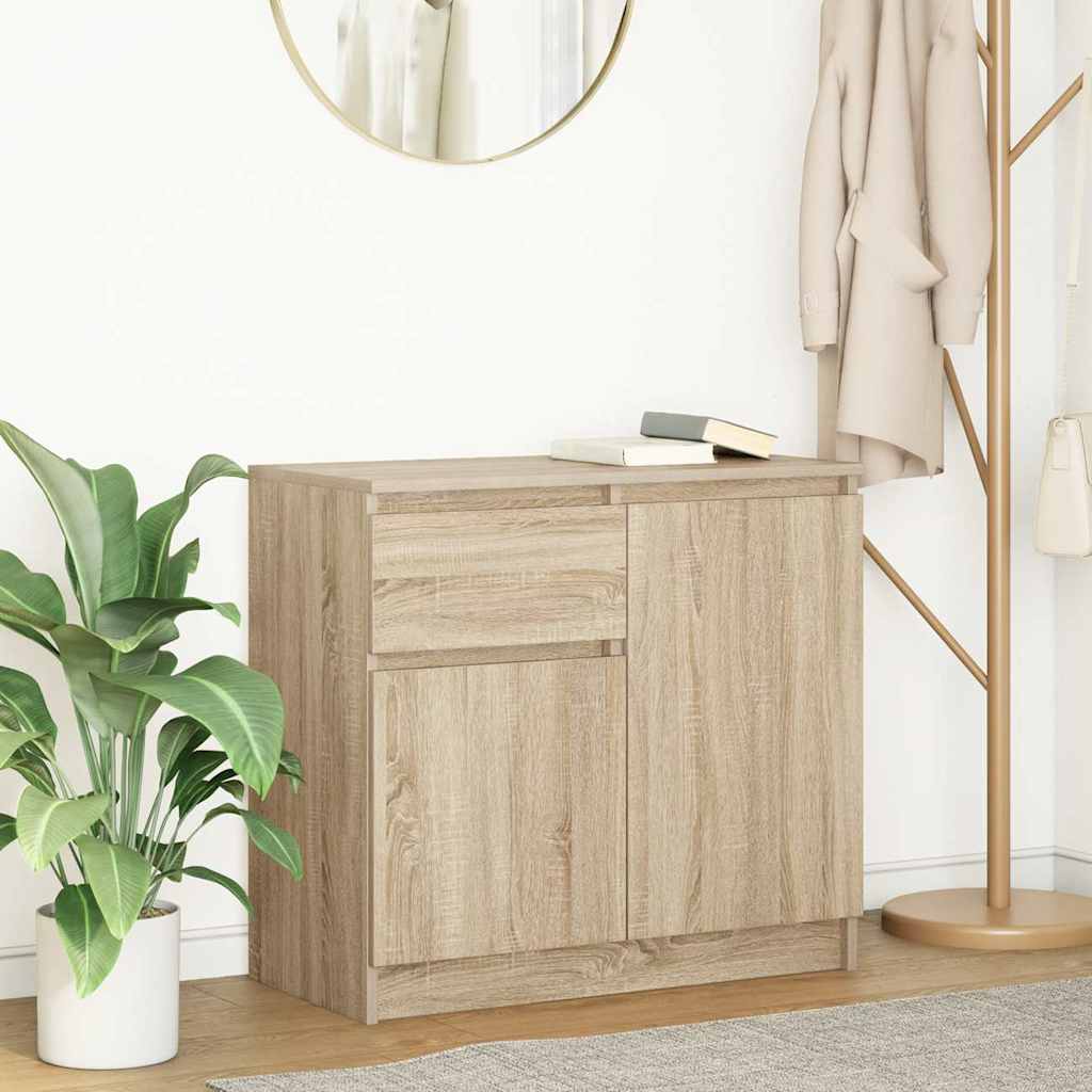 vidaXL Bufetă cu sertar Stejar Sonoma 71x35x65 cm Lemn prelucrat vidaXL Bufetă cu sertar Stejar Sonoma 71x35x65 cm Lemn prelucrat