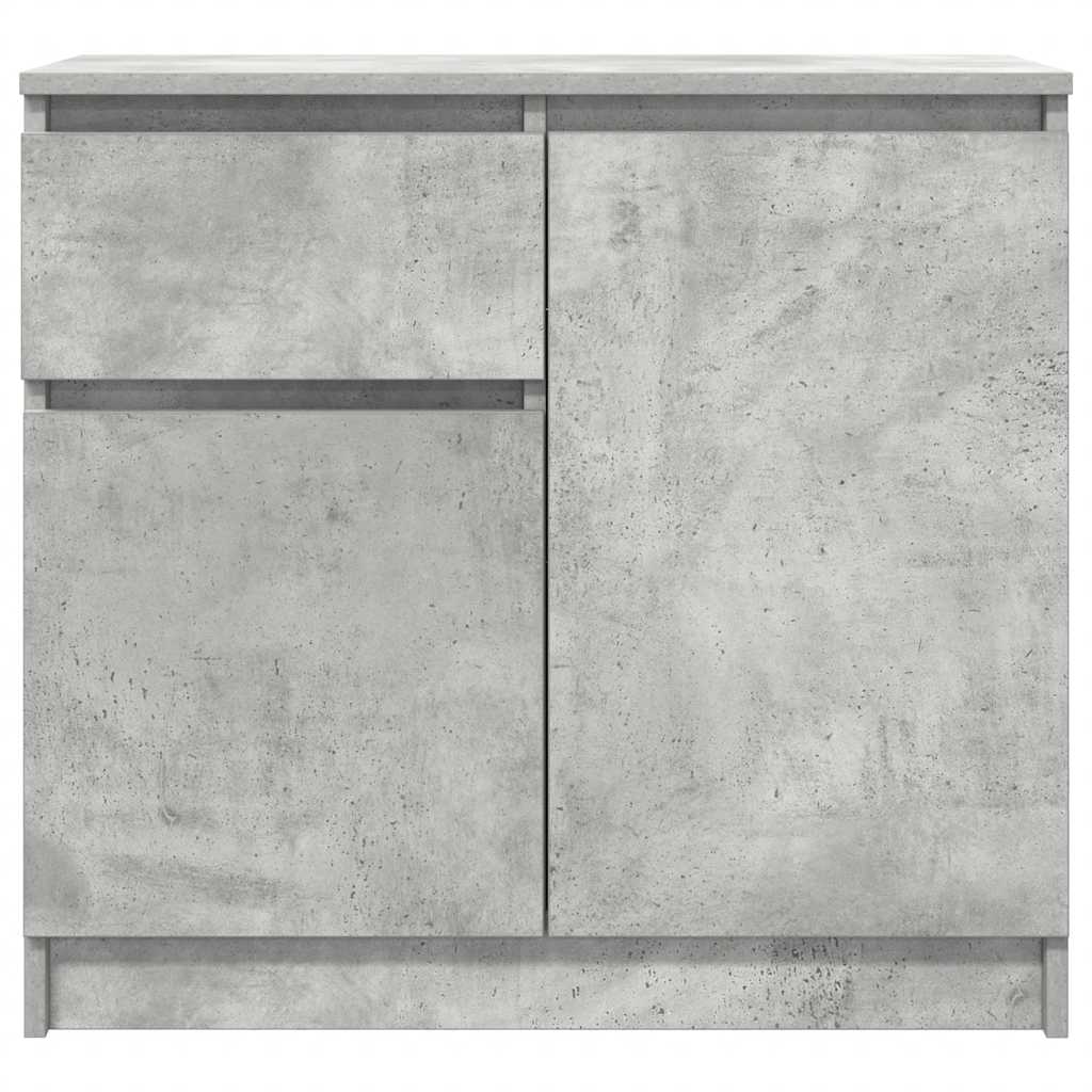 vidaXL Bufetă cu sertar Gri beton 71x35x65 cm Lemn prelucrat vidaXL Bufetă cu sertar Gri beton 71x35x65 cm Lemn prelucrat