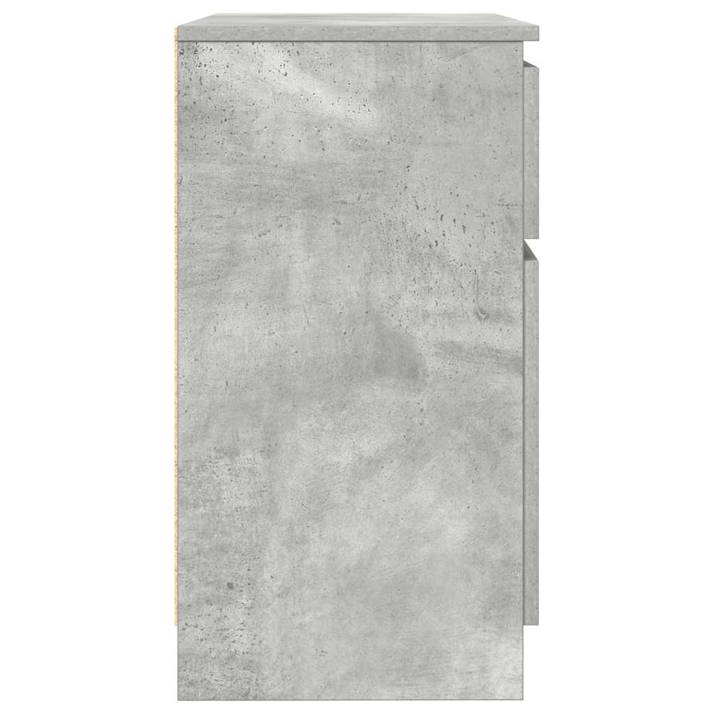 vidaXL Bufetă cu sertar Gri beton 71x35x65 cm Lemn prelucrat vidaXL Bufetă cu sertar Gri beton 71x35x65 cm Lemn prelucrat