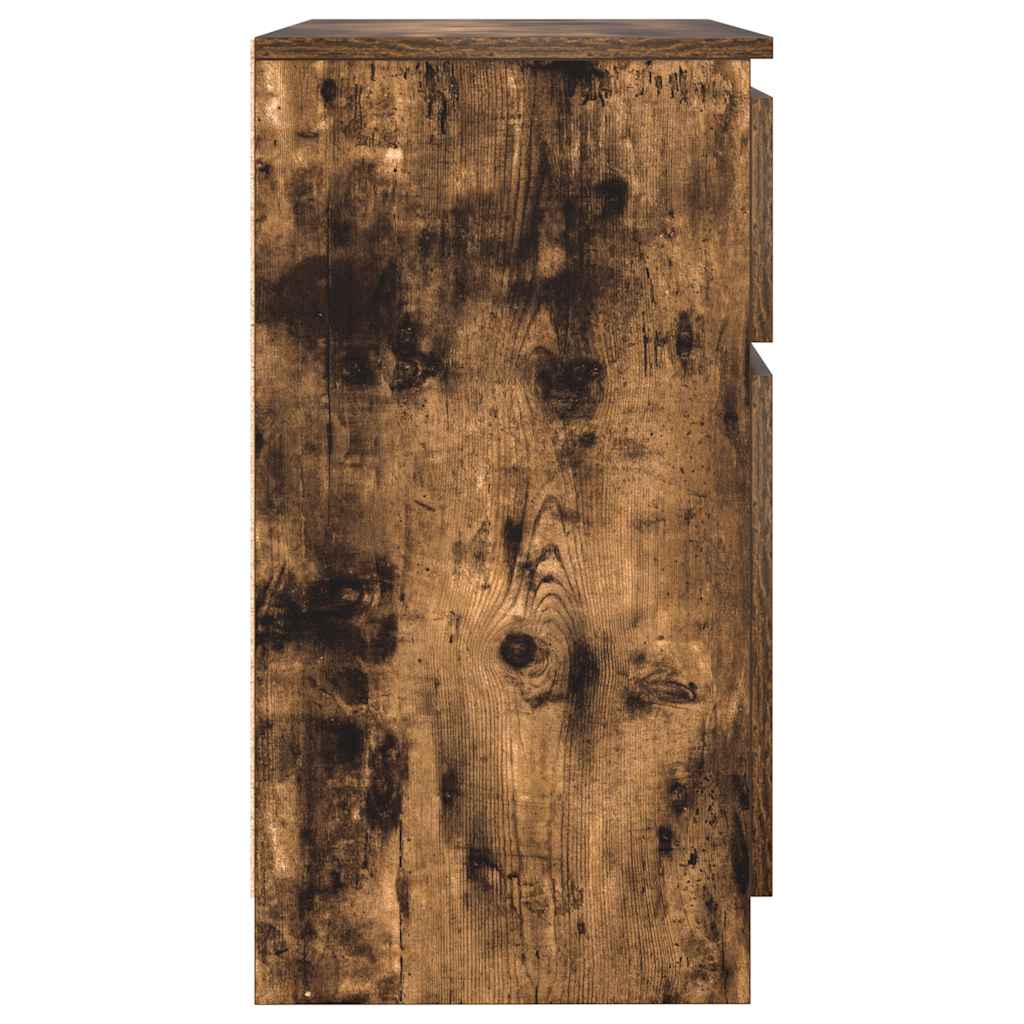 vidaXL Bufetă cu sertar stejar afumat 71x35x65 cm lemn de stratificat vidaXL Bufetă cu sertar stejar afumat 71x35x65 cm lemn de stratificat