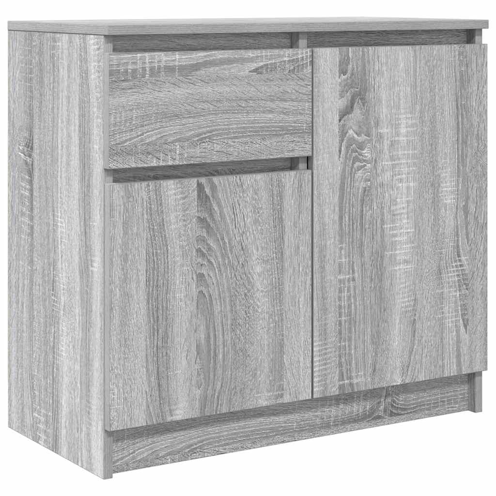 vidaXL Bufetă cu sertar Gri Sonoma 71x35x65 cm Lemn prelucrat vidaXL Bufetă cu sertar Gri Sonoma 71x35x65 cm Lemn prelucrat