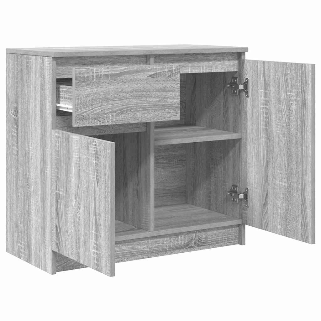 vidaXL Bufetă cu sertar Gri Sonoma 71x35x65 cm Lemn prelucrat vidaXL Bufetă cu sertar Gri Sonoma 71x35x65 cm Lemn prelucrat