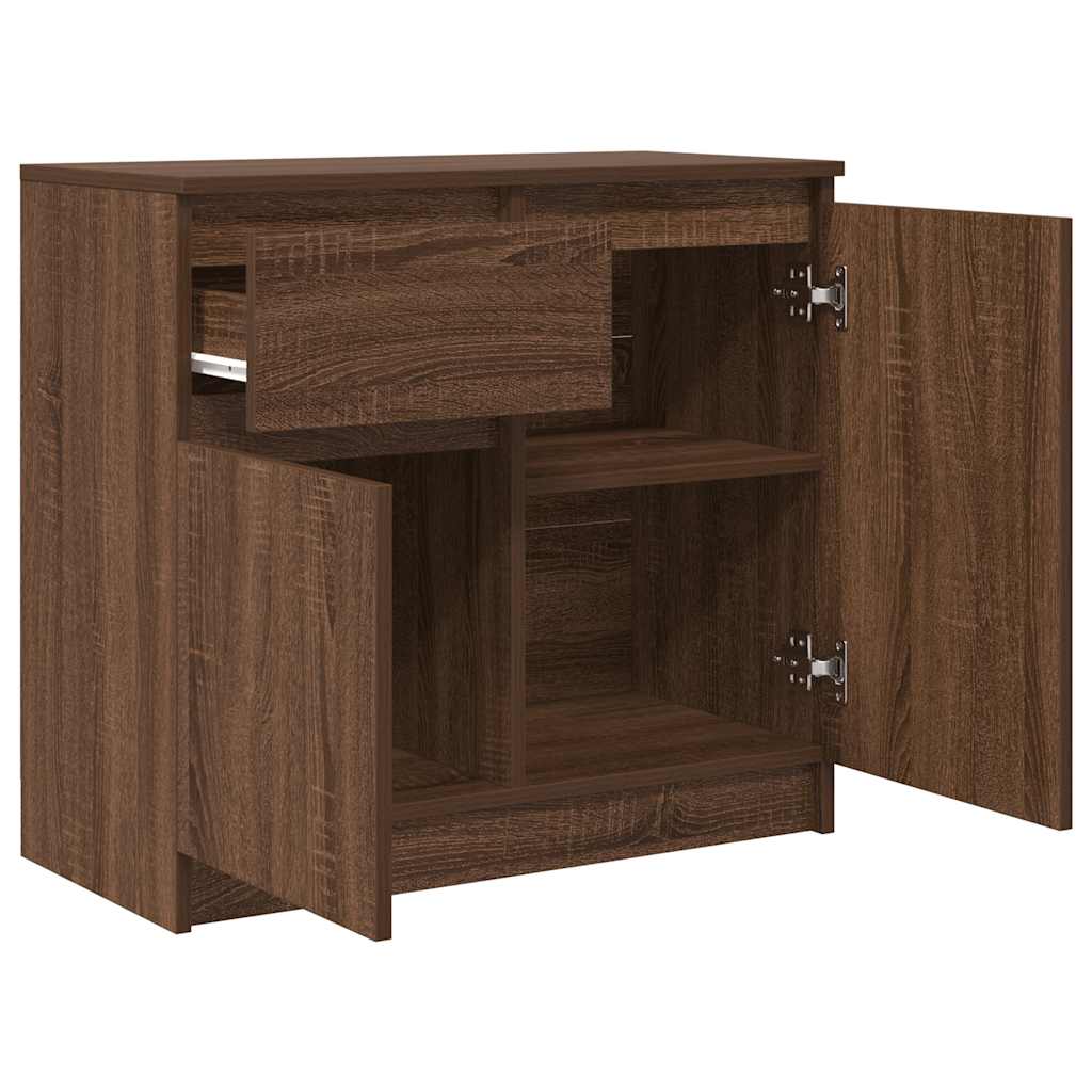 vidaXL Bufetă cu sertar Stejar maro 71x35x65 cm Lemn prelucrat