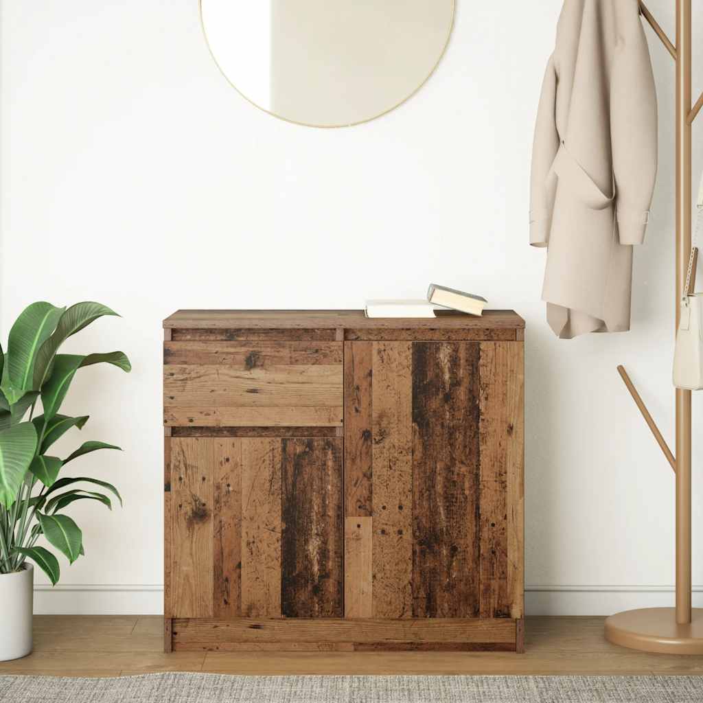vidaXL Bufetă cu sertar Lemn vechi 71x35x65 cm Lemn prelucrat vidaXL Bufetă cu sertar Lemn vechi 71x35x65 cm Lemn prelucrat