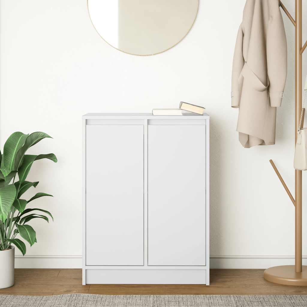 vidaXL Bufetă albă 57x34x76 cm din lemn prelucrat vidaXL Bufetă albă 57x34x76 cm din lemn prelucrat