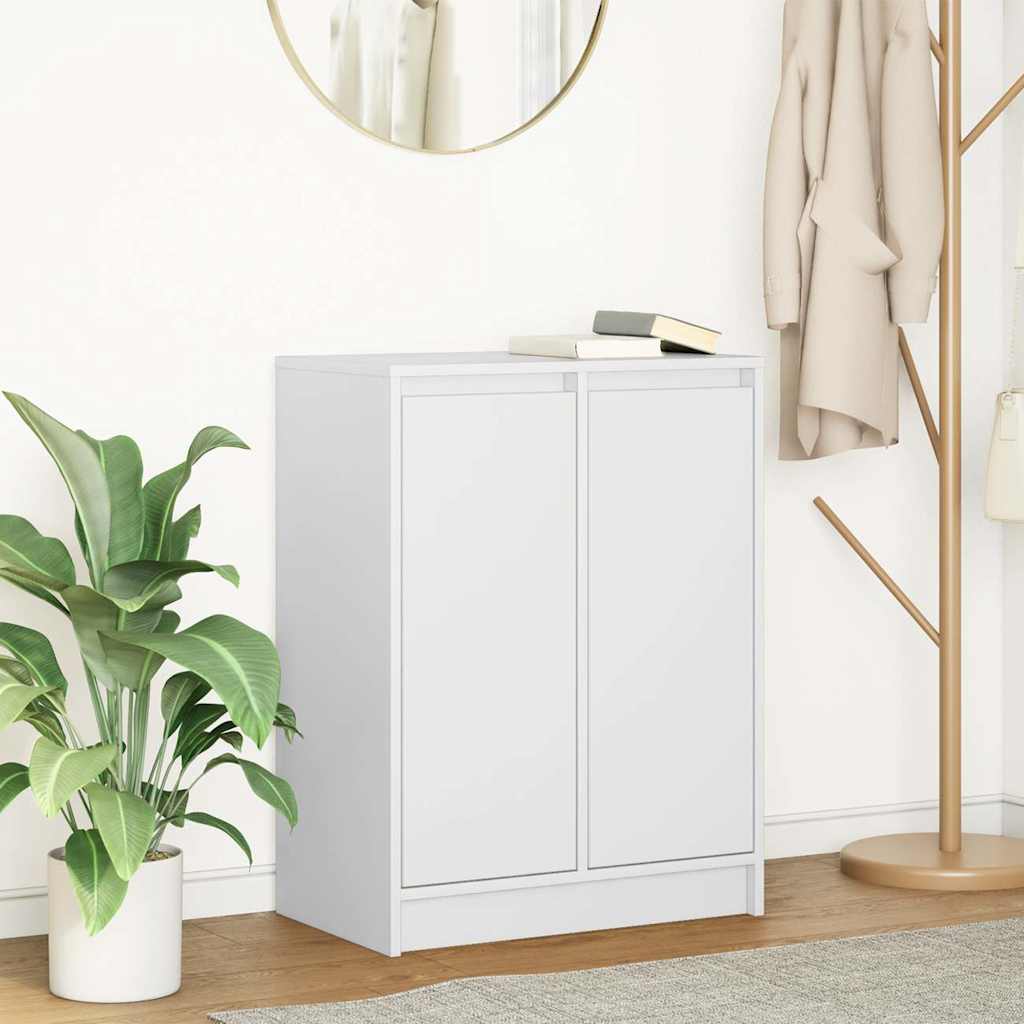 vidaXL Bufetă albă 57x34x76 cm din lemn prelucrat vidaXL Bufetă albă 57x34x76 cm din lemn prelucrat