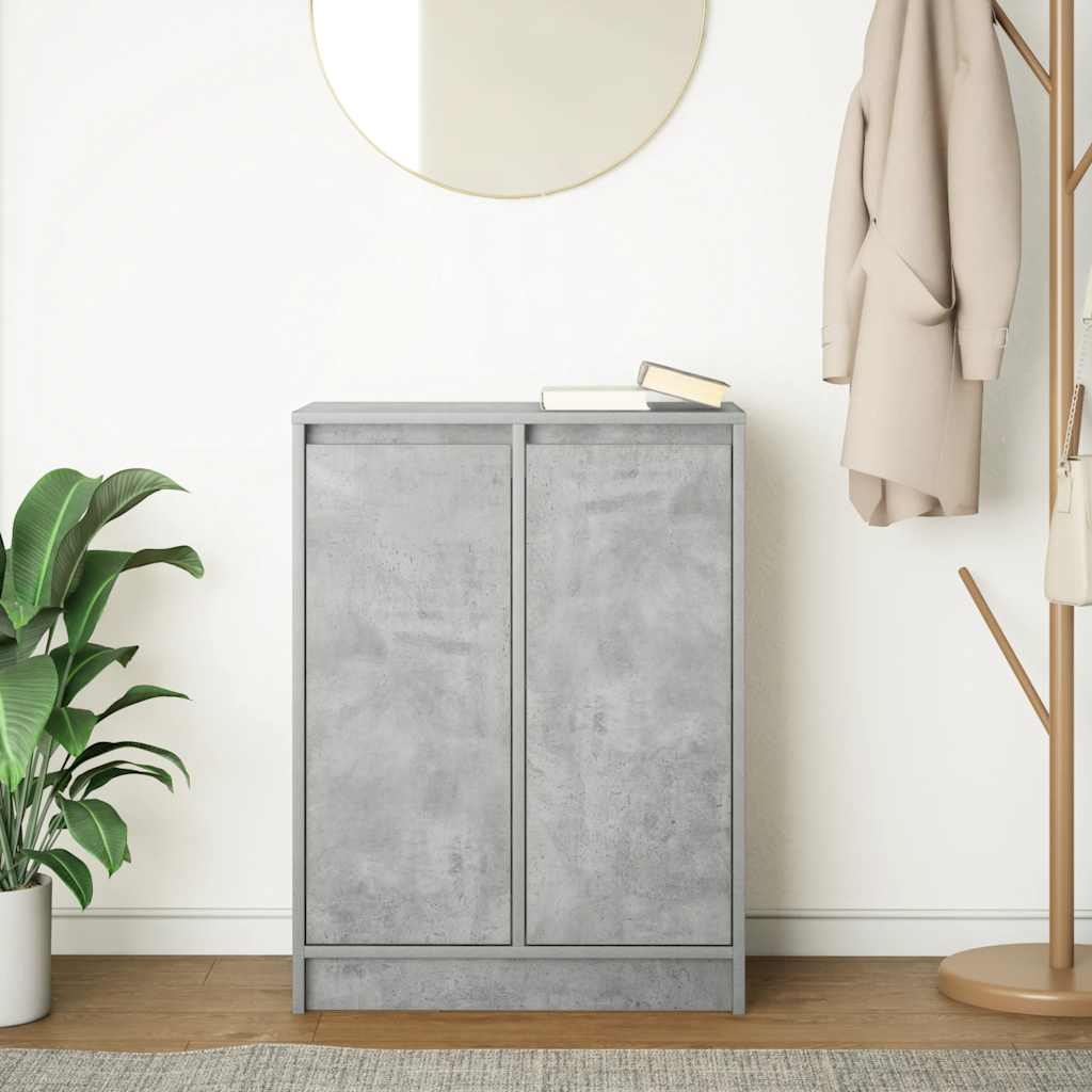 vidaXL Bufetă Gri Beton 57x34x76 cm Lemn prelucrat