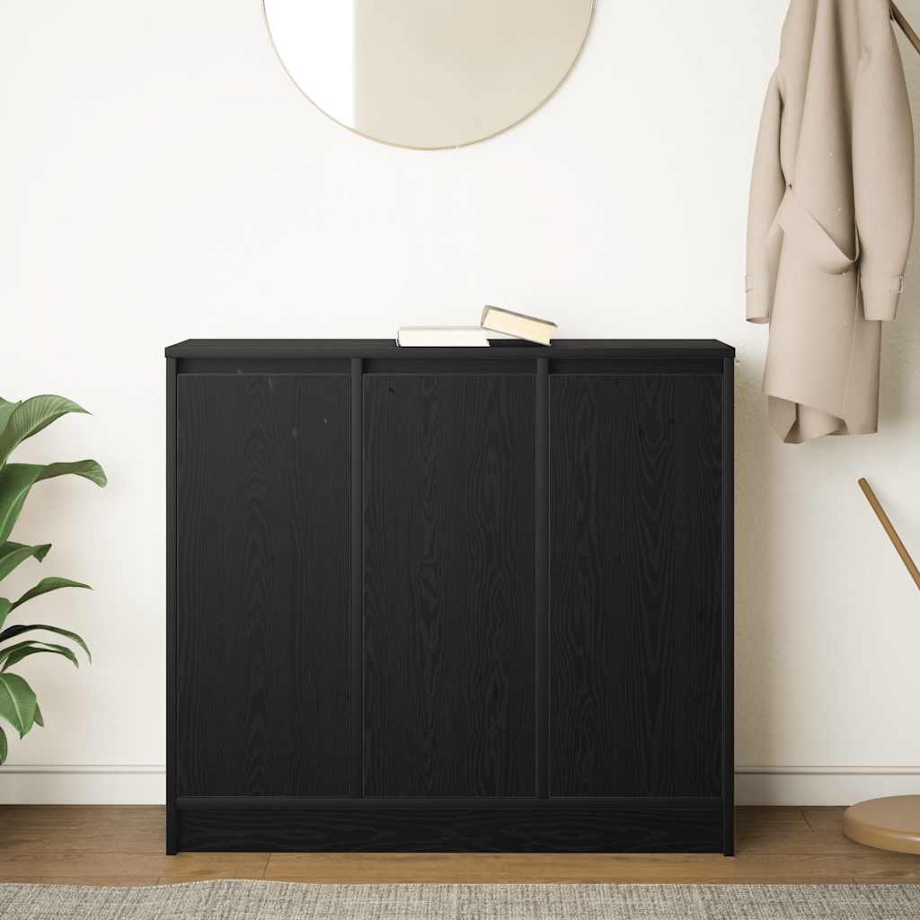 vidaXL Bufetă Stejar negru 85x34x76 cm Lemn prelucrat vidaXL Bufetă Stejar negru 85x34x76 cm Lemn prelucrat
