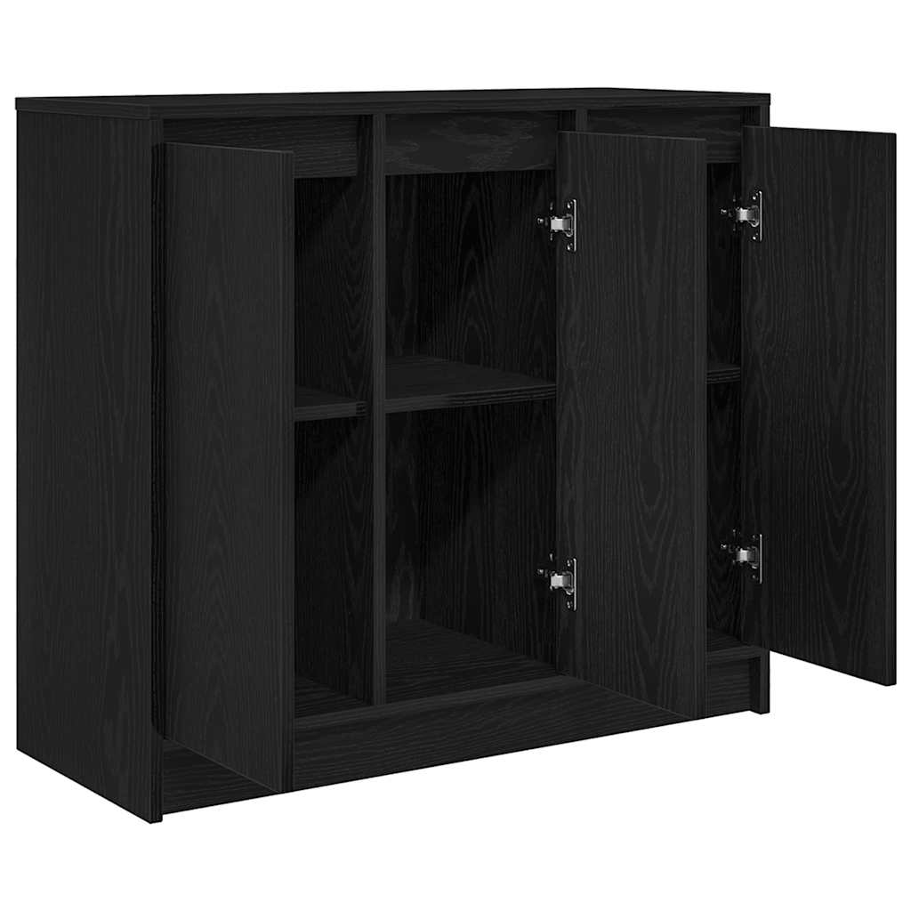 vidaXL Bufetă Stejar negru 85x34x76 cm Lemn prelucrat vidaXL Bufetă Stejar negru 85x34x76 cm Lemn prelucrat