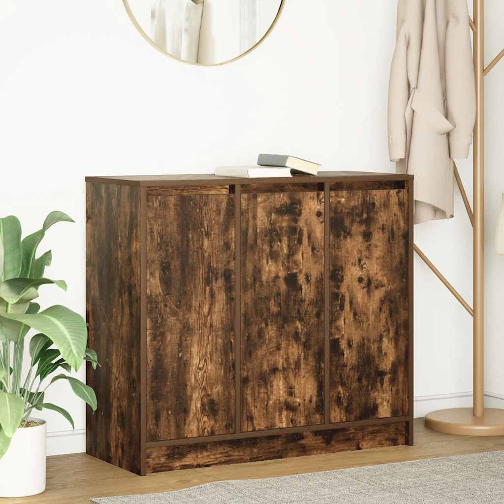 vidaXL Bufetă Stejar afumat 85x34x76 cm Lemn prelucrat vidaXL Bufetă Stejar afumat 85x34x76 cm Lemn prelucrat
