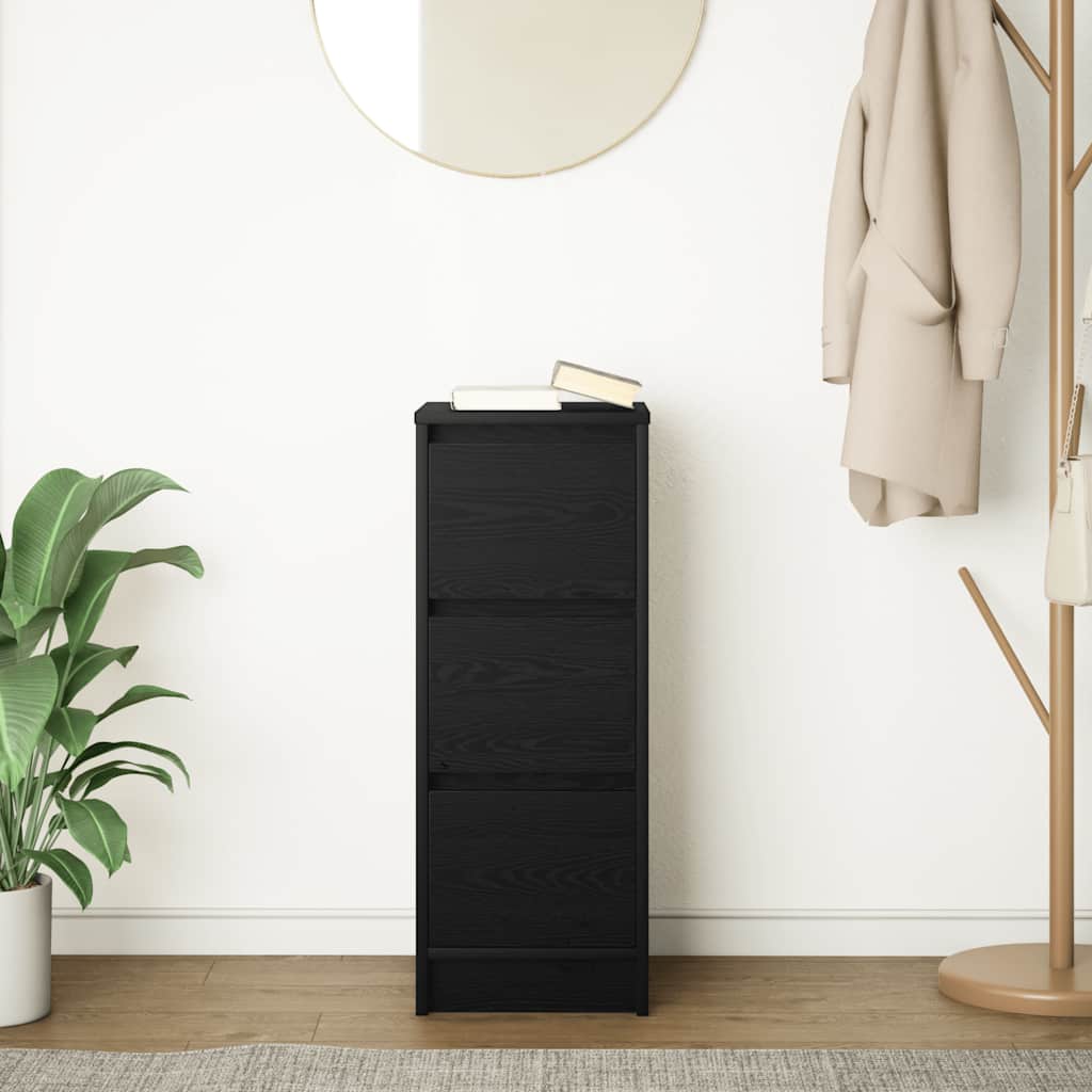vidaXL Bufetă Stejar negru 29,5x34x76 cm Lemn prelucrat vidaXL Bufetă Stejar negru 29,5x34x76 cm Lemn prelucrat