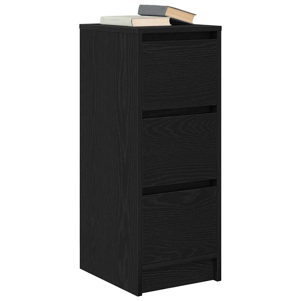 vidaXL Bufetă Stejar negru 29,5x34x76 cm Lemn prelucrat vidaXL Bufetă Stejar negru 29,5x34x76 cm Lemn prelucrat