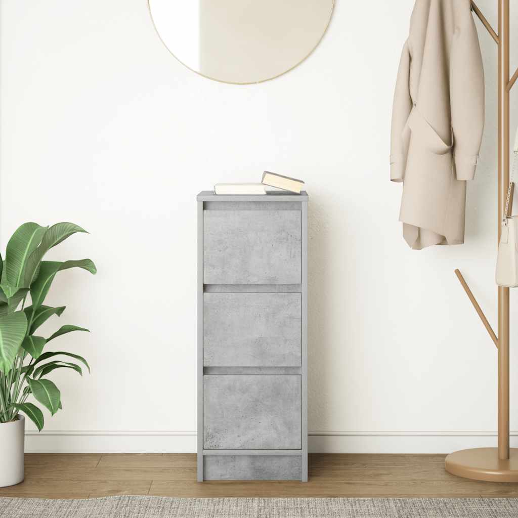 vidaXL Bufetă Gri Beton 29,5x34x76 cm Lemn prelucrat