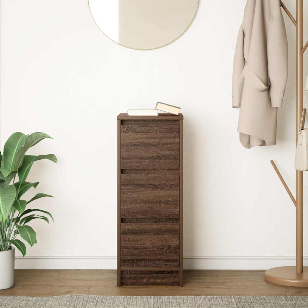 vidaXL Bufetă Stejar maro 29,5x34x76 cm Lemn prelucrat vidaXL Bufetă Stejar maro 29,5x34x76 cm Lemn prelucrat