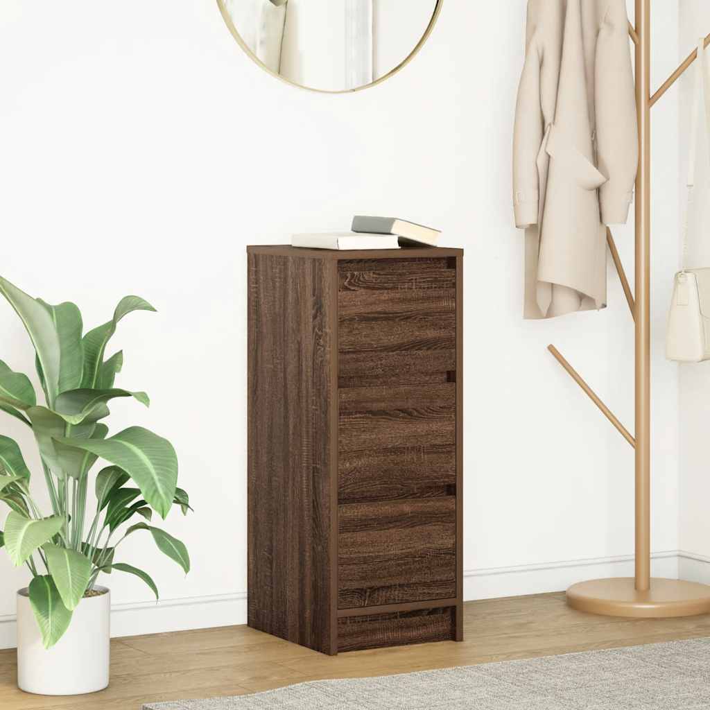 vidaXL Bufetă Stejar maro 29,5x34x76 cm Lemn prelucrat vidaXL Bufetă Stejar maro 29,5x34x76 cm Lemn prelucrat