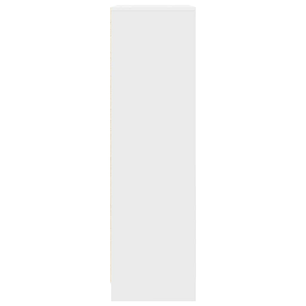 vidaXL Dulap cu sertar alb 55,5x34x119,5 cm lemn de prelucrare vidaXL Dulap cu sertar alb 55,5x34x119,5 cm lemn de prelucrare