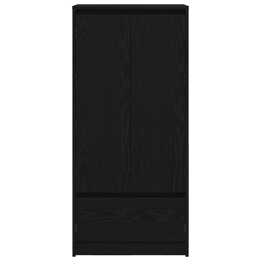 vidaXL Dulap cu sertar stejar negru 55,5x34x119,5 cm lemn prelucrat vidaXL Dulap cu sertar stejar negru 55,5x34x119,5 cm lemn prelucrat