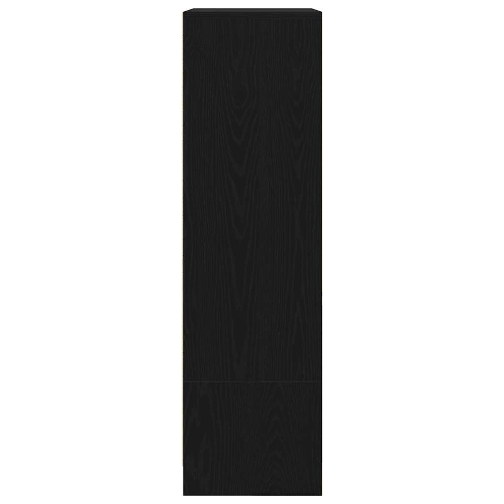 vidaXL Dulap cu sertar stejar negru 55,5x34x119,5 cm lemn prelucrat vidaXL Dulap cu sertar stejar negru 55,5x34x119,5 cm lemn prelucrat