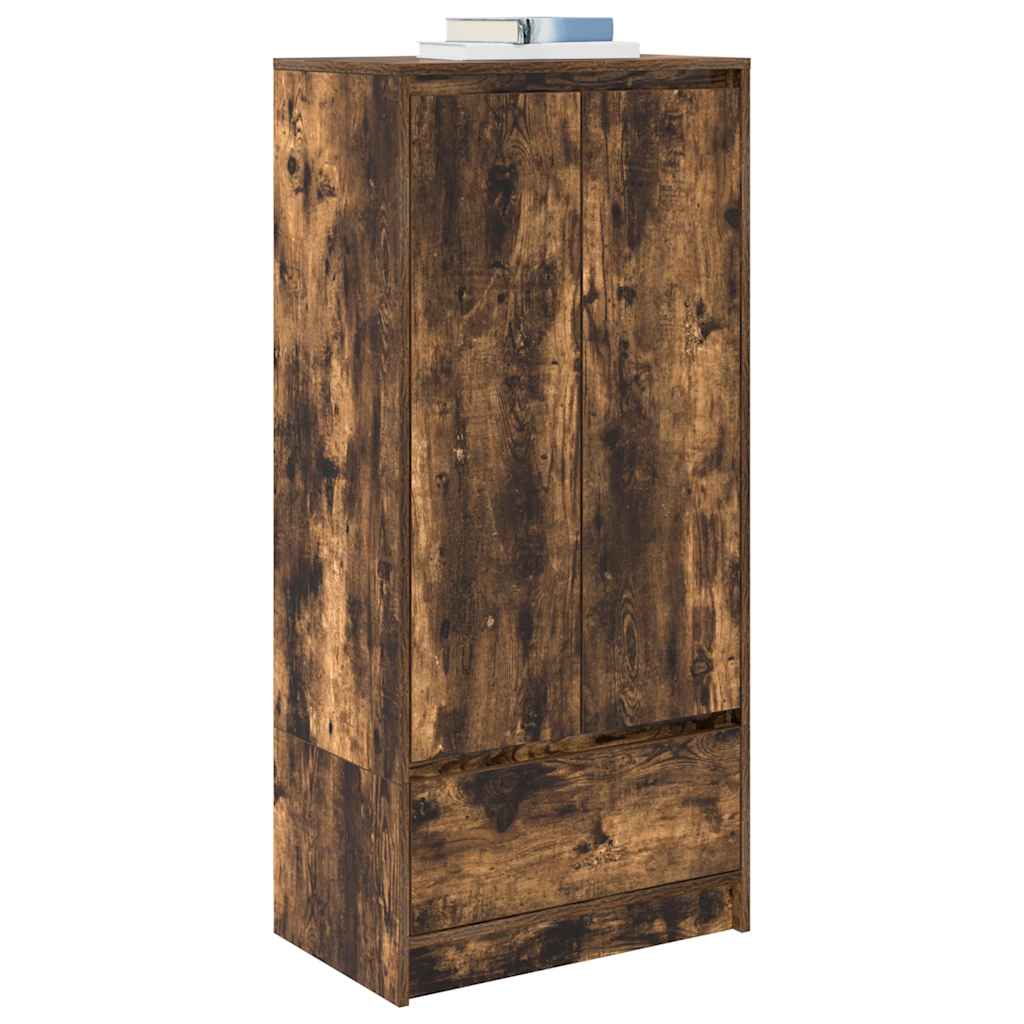 vidaXL Dulap cu sertar stejar afumat 55,5x34x119,5 cm Lemn prelucrat vidaXL Dulap cu sertar stejar afumat 55,5x34x119,5 cm Lemn prelucrat