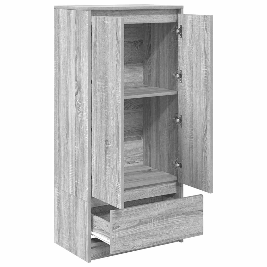 vidaXL Dulap cu sertar Gri Sonoma 55,5x34x119,5 cm Lemn prelucrat
