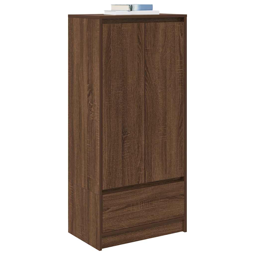 vidaXL Dulap cu sertar stejar maro 55,5x34x119,5 cm Lemn prelucrat