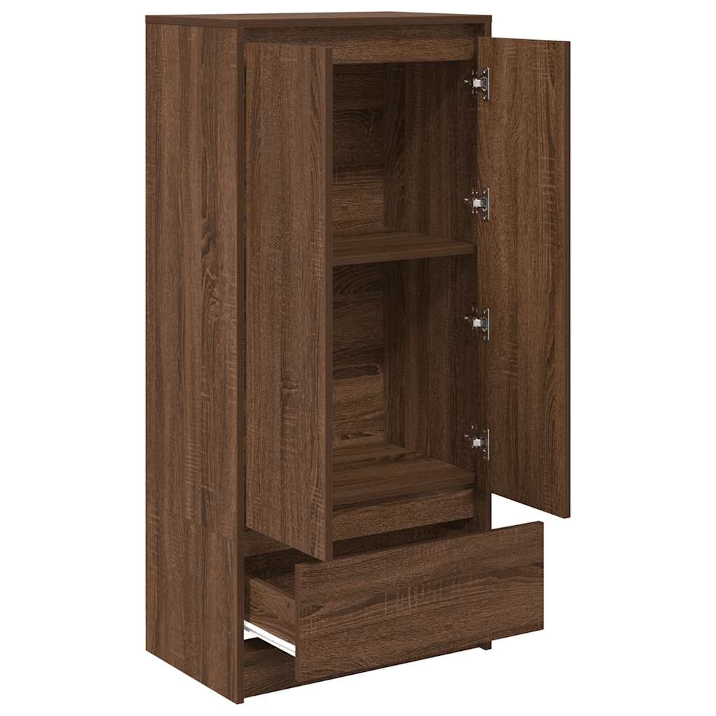 vidaXL Dulap cu sertar stejar maro 55,5x34x119,5 cm Lemn prelucrat
