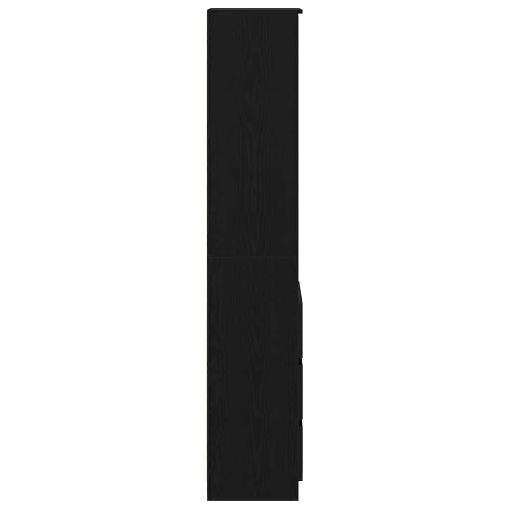 vidaXL Tablou Stejar negru 37,5x35x180 cm Lemn prelucrat