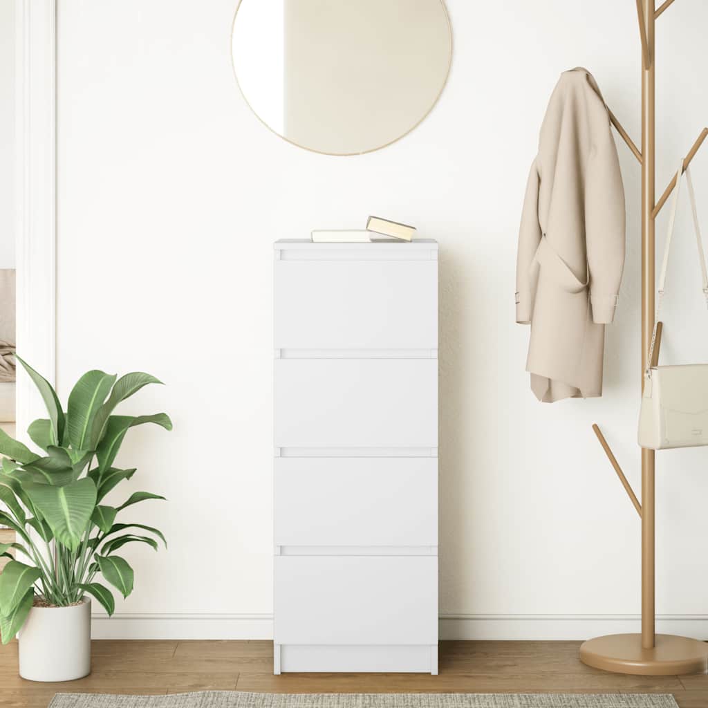 vidaXL Bufetă albă 37,5x35x99 cm din lemn prelucrat