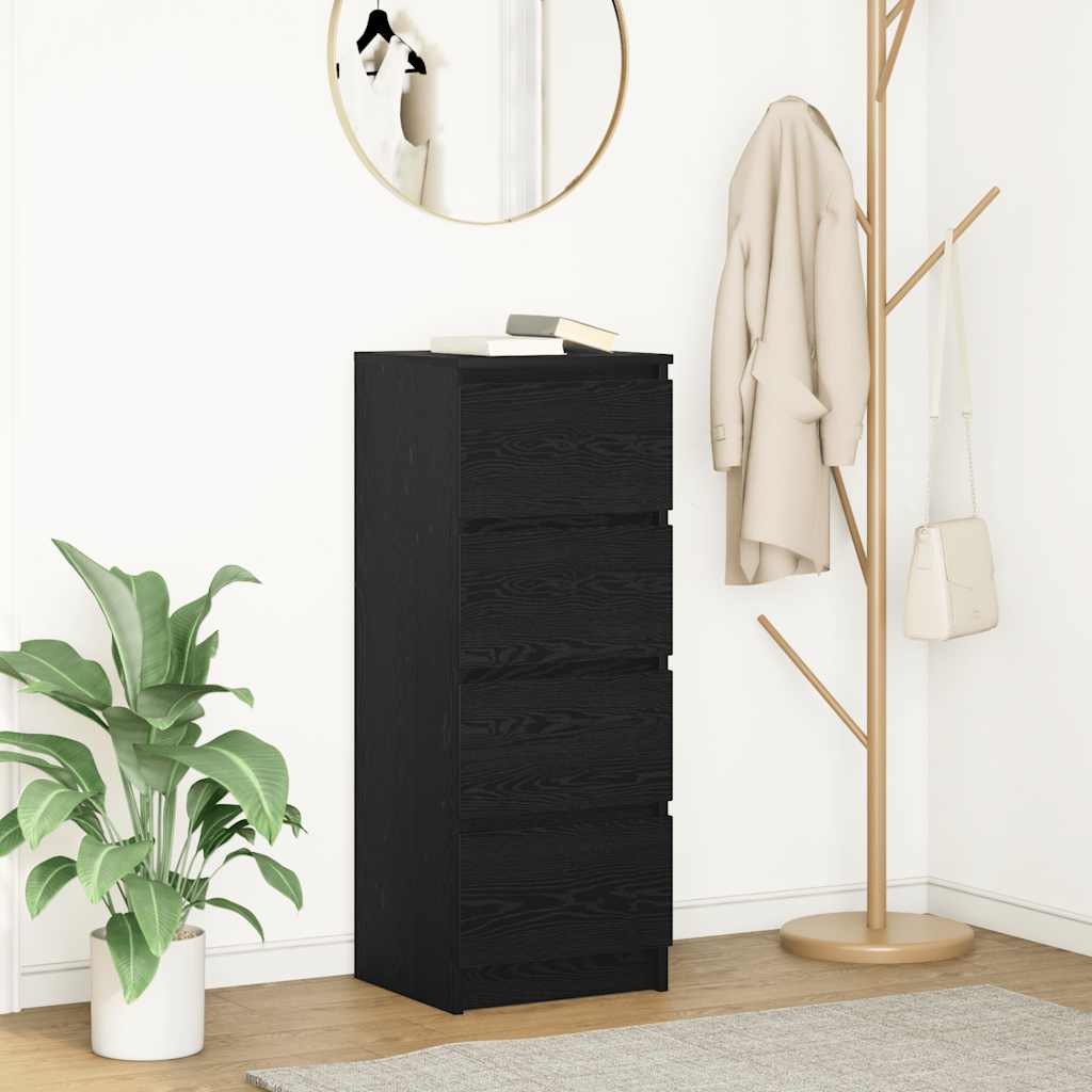 vidaXL Bufetă Stejar negru 37,5x35x99 cm Lemn prelucrat vidaXL Bufetă Stejar negru 37,5x35x99 cm Lemn prelucrat