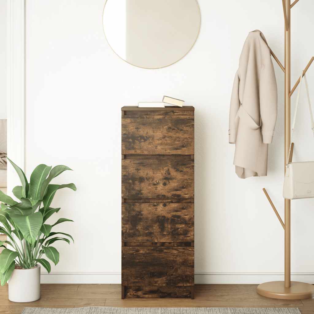 vidaXL Bufetă Stejar afumat 37,5x35x99 cm Lemn prelucrat