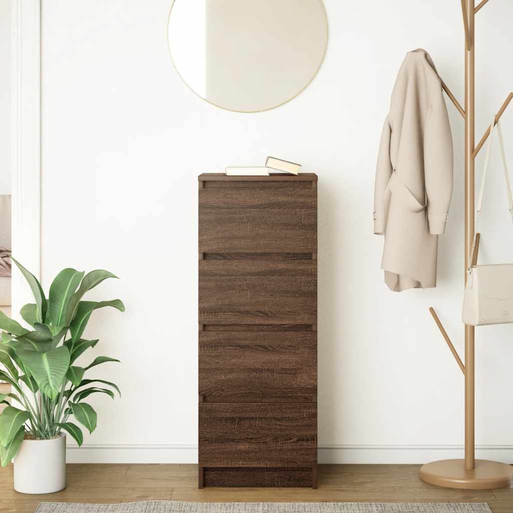 vidaXL Bufetă Stejar maro 37,5x35x99 cm Lemn prelucrat vidaXL Bufetă Stejar maro 37,5x35x99 cm Lemn prelucrat